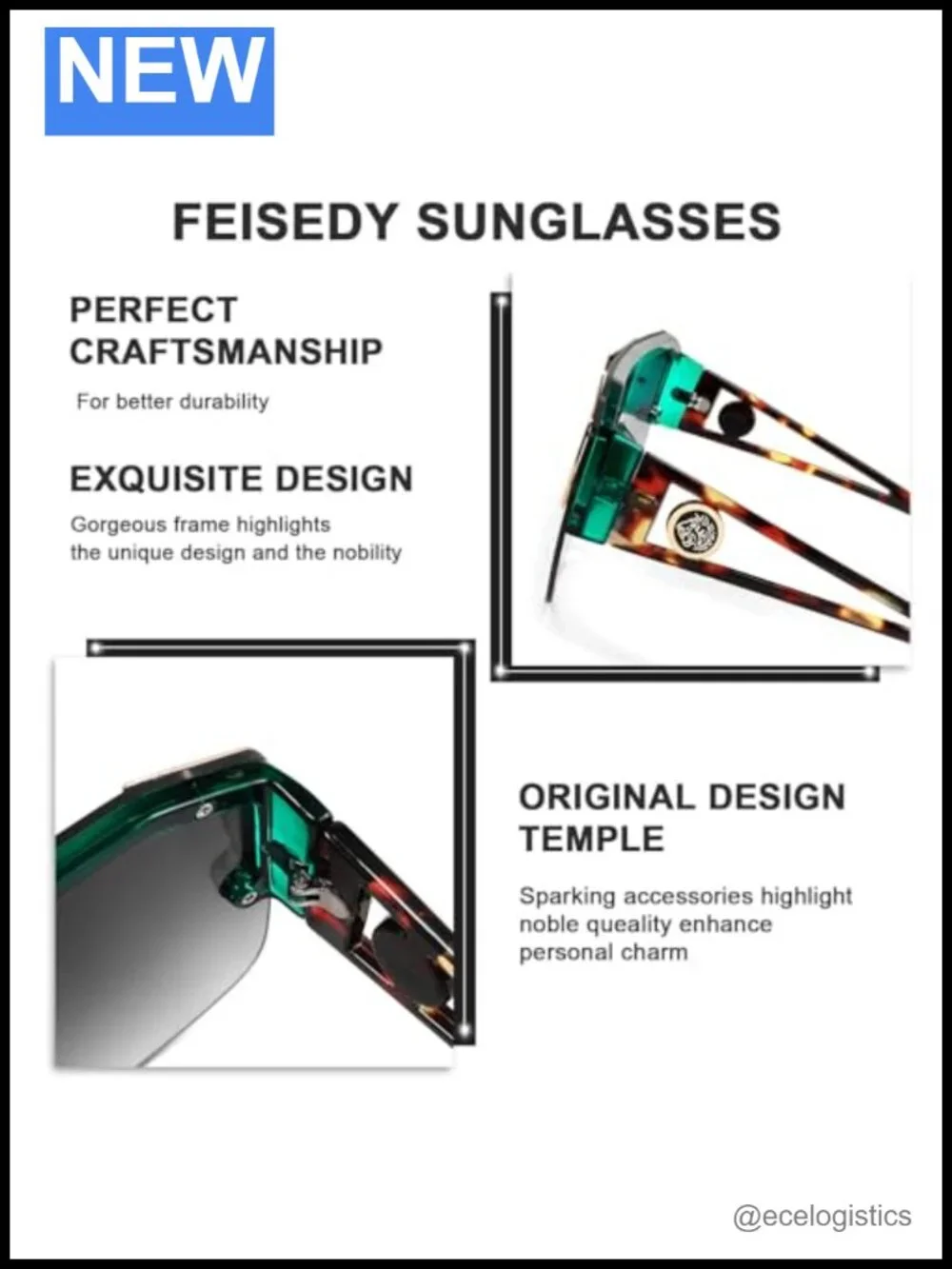Square Oversized Sunglasses UV400 Protection Flat Top One Piece Shield